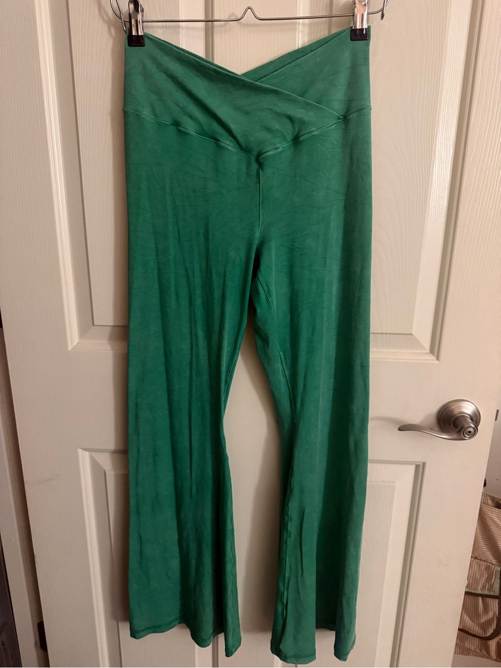 aerie Green V-Waist Flare Pants
